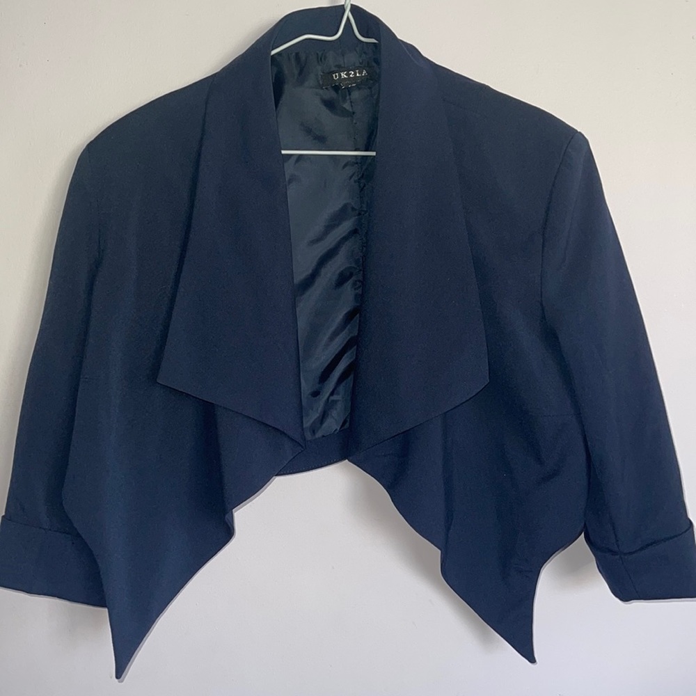 SIRENS - navy blue cropped blazer